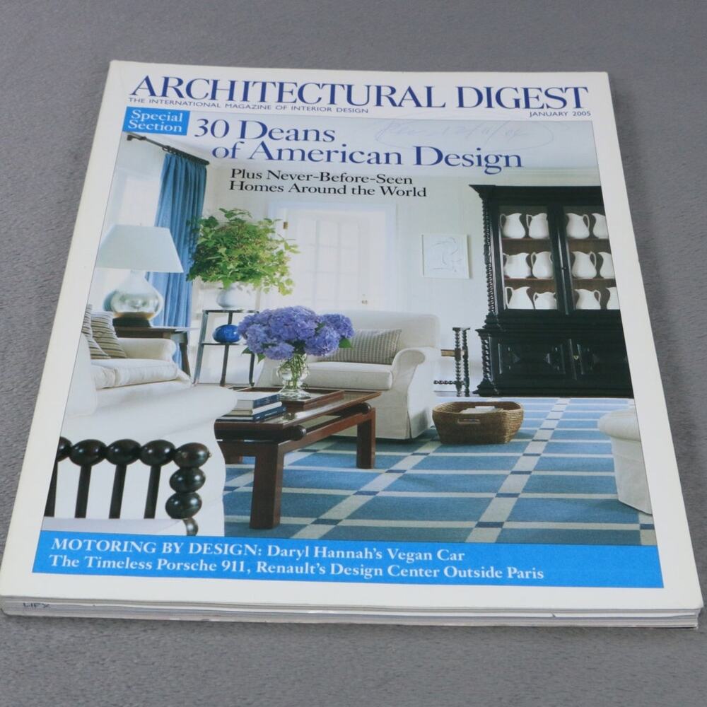 Architectural Digest Jan 2005 Daryl Hannah Home Interior Design Magazine AD